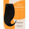 imageDOORES Hand Tied Genius Sew in Weft Hair Extensions Human Hair 18 Inch Jet Black 50g Virgin Extensions for Women Sew in Bundles