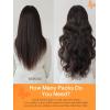 imageDOORES Human Hair Extensions Genius Sew in Weft Hair Extensions 22 Inch Balayage Dark Brown to Chestnut Brown 60g Sew in Extensions Virgin Extensions