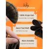 imageDOORES Human Hair Extensions Genius Sew in Weft Hair Extensions 22 Inch Balayage Dark Brown to Chestnut Brown 60g Sew in Extensions Virgin Extensions