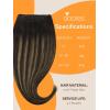 imageDOORES Human Hair Extensions Genius Sew in Weft Hair Extensions 22 Inch Balayage Dark Brown to Chestnut Brown 60g Sew in Extensions Virgin Extensions