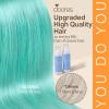 imageDOORES I Tip Extensions Teal Green 16 Inch 25g Straight Hair Extensions Green Real Hair Extensions