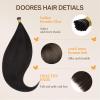 imageDOORES I Tip Hair Extensions Dark Brown 50g100s 14 Inch I Tips Hair Extensions Human Hair Real Hair Extensions Invisible I Tips Extensions Cold Fusion Hair Extensions Straight Natural Hair