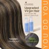imageDOORES I Tip Hair Extensions Human Hair Balayage Natural Black to Chestnut Brown 16 Inch 50g100s Itip Extensions Human Hair Cold Fusion Hair Extensions Natural Straight Itip Extensions