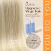 imageDOORES I Tips Hair Extensions 18 Inch Dark Blonde Highlighted Bleach Blonde 50g50s Straight Human Remy Hair Cold Fusion Microlink Installation