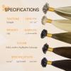 imageDOORES K Tip Hair Extensions Dark Brown to Chestnut Brown 18 Inch 50g50s U Tip Hair Extensions Human Hair
