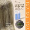 imageDOORES K Tip Hair Extensions Real Human Hair Ash Brown to Platinum Blonde 18 Inch 50g50s Invisible U Tip Natural Straight