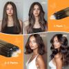 imageDOORES Micro Link Remy Hair Extensions for Women Balayage Chocolate Brown to Caramel Blonde 18 Inch 50g50s Invisible Micro Ring Hair Extensions Straight Hair