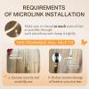 imageDOORES Microlinks Hair Extensions Natural Black 16 Inch 50g50s Micro Loop Hair Extensions for Women