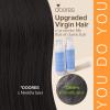 imageDOORES Microlinks Hair Extensions Natural Black 16 Inch 50g50s Micro Loop Hair Extensions for Women