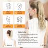 imageDOORES Ponytail Extension Human Hair Extensions Platinum Blonde 18 Inch 80g Clip in Hair Extension Ponytail Straight Wrap Around Hair Extensions Remy Human Hair with Magic Paste Natural Hair60A Platinum Blonde