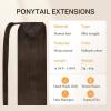imageDOORES Ponytail Extension Human Hair Extensions Platinum Blonde 18 Inch 80g Clip in Hair Extension Ponytail Straight Wrap Around Hair Extensions Remy Human Hair with Magic Paste Natural Hair2A Light Dark Brown