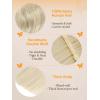 imageDOORES Sew in Hair Extensions 18 Inch 100g Platinum Blonde Remy Human Hair Extensions Sew in Full Head Natural Straight