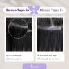 imageDOORES Tape in Hair Extensions Human Hair Jet Black 18 Inch 50g20pcs Genius Tape in Extensions for Women Straight InvisibleT1B19P1B