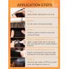 imageDOORES Tape in Weft Hair Extensions Human Hair Dark Brown 18 Inch 50g Wide PU Long Seamless Weft Tape in Remy Extensions Quick Wear