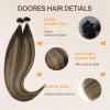 imageDOORES U Tip Hair Extensions Human Hair Chocolate Brown to Caramel Blonde 18 Inch 50g50s K Tip Extensions
