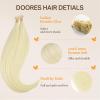 imageDOORES U Tip Hair Extensions Human Hair Platinum Blonde 16 Inch 50g50s K Tip Extensions