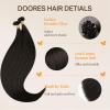 imageDOORES Utip Hair Extensions Human Hair Dark Brown 18 Inch 50g50s K Tip Hair Extensions Real Human Hair