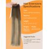 imageDOORES Weft Hair Extensions Balayage Walnut Brown to Ash Brown and Bleach Blonde 16 Inch 100g Sew In Real Human Hair Straight Natural Weave