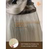imageDOORES Weft Hair Extensions Human Hair Seamless Wide Tape Ash Blonde Highlighted Platinum Blonde 18 Inch 50g Invisible Genius Tape in Weft Extensions Remy