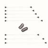 imageDOORES Brown Invisible Elastic Fish Line for Wire Hair Extensions 8pcs 185cm 245cm 30cm Secret Wire Extensions with 4 Stainless Steel Clips