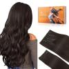 imageDOORES Clip in Hair Extensions Real Human Hair Dark Brown 150g 9pcs 20 Inch Clip in Extensions Real Natural Weft for Women Thick Silky Straight Weft