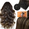 #2/6/2-Balayage Dark Brown to Chestnut Brown