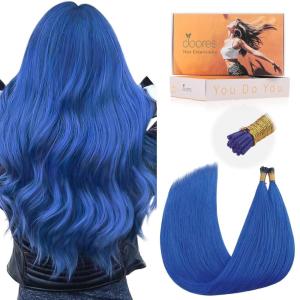 imageDoores Itip Blue 16 Inch Real Hair Extensions 25g50s
